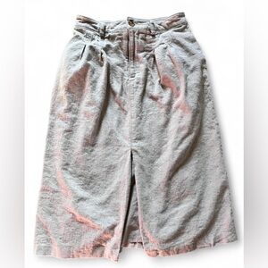 Banana Republic Beige Linen Blend Skirt Knee Length with Closed Slit Size 2